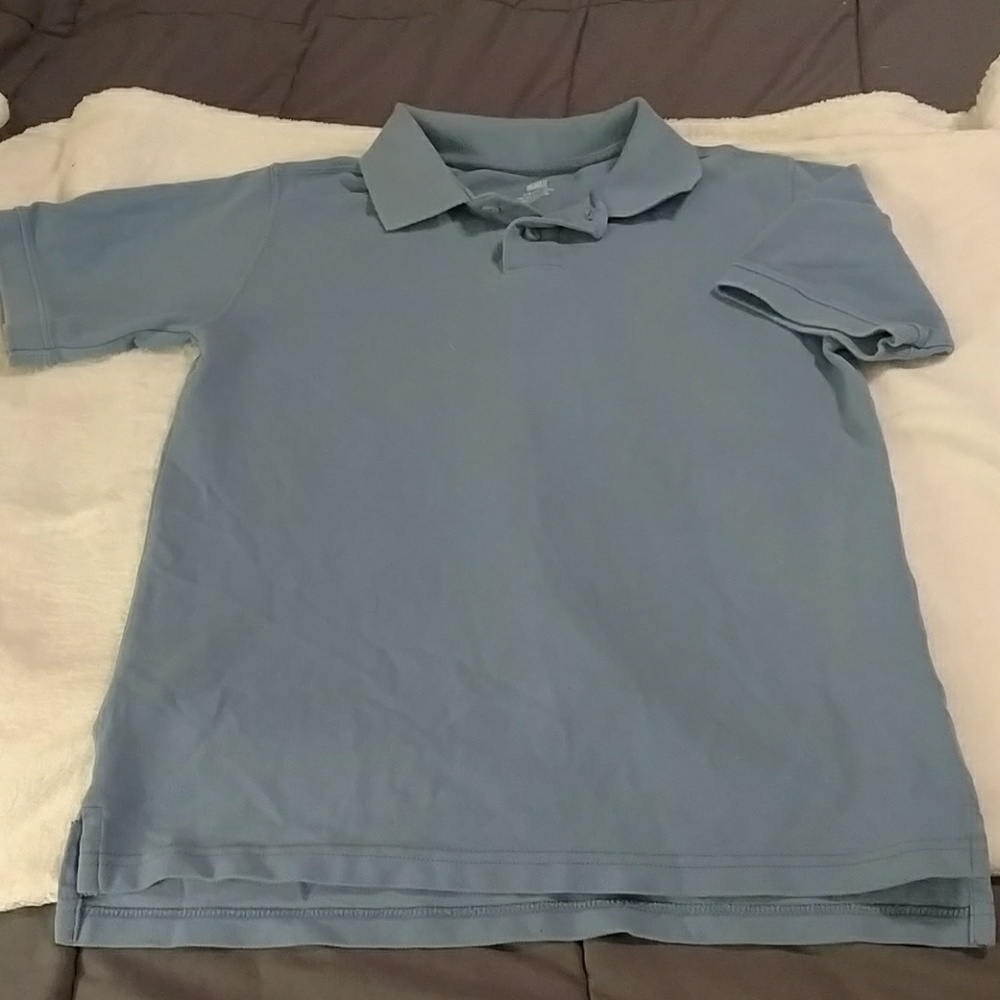 🎯 Boys Sz L(10/12) Blue Polo Shirt